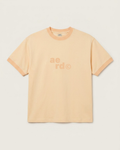 aerd Yellow Ringer Tee — 260 GSM heavyweight cotton ringer t-shirt in soft yellow with contrast collar and cuffs