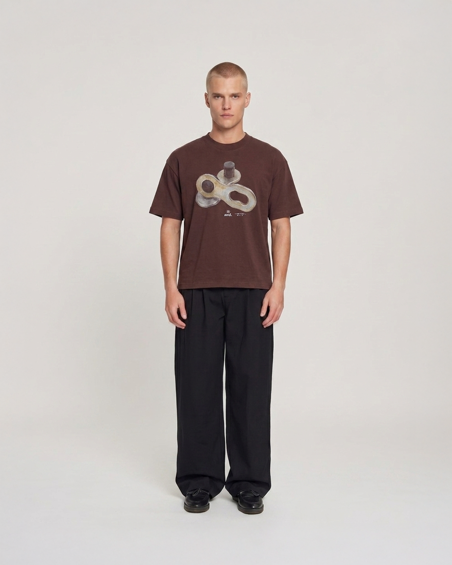 CHAIN TEE BROWN